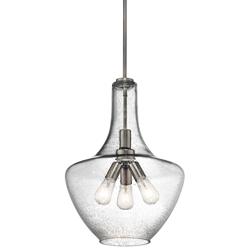 Kichler Everly 16&quot; Wide Brushed Nickel 3-Light Pendant