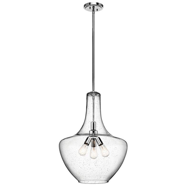 Image 3 Kichler Everly 20 inch Wide Polished Chrome 3-Light Pendant more views