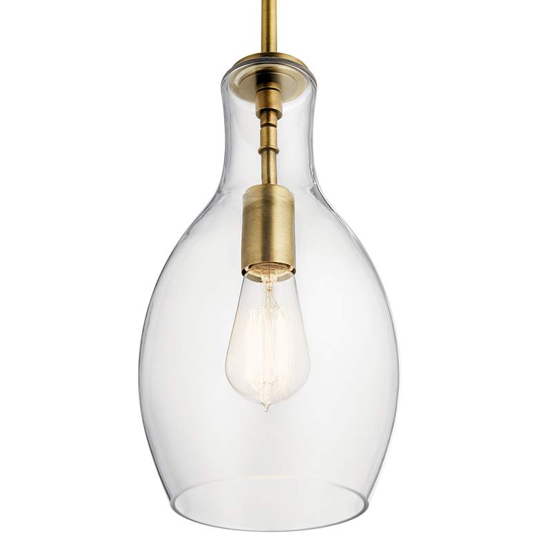 Image 3 Kichler Everly 7" Wide Natural Brass Mini Pendant Light more views