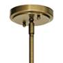 Kichler Everly 7" Wide Natural Brass Mini Pendant Light