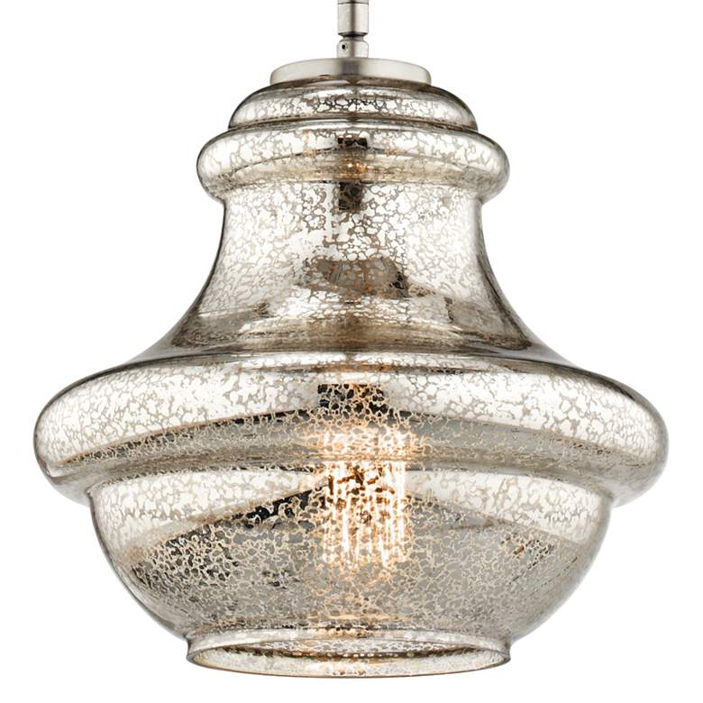 Image 2 Kichler Everly 9 1/2" Wide Nickel and Mercury Glass Mini Pendant more views