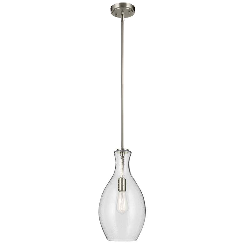 Image 1 Kichler Everly 9" Wide Brushed Nickel Mini Pendant