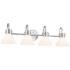 Kichler Farum 34"W Chrome and Opal Glass 4-Light Bath Light