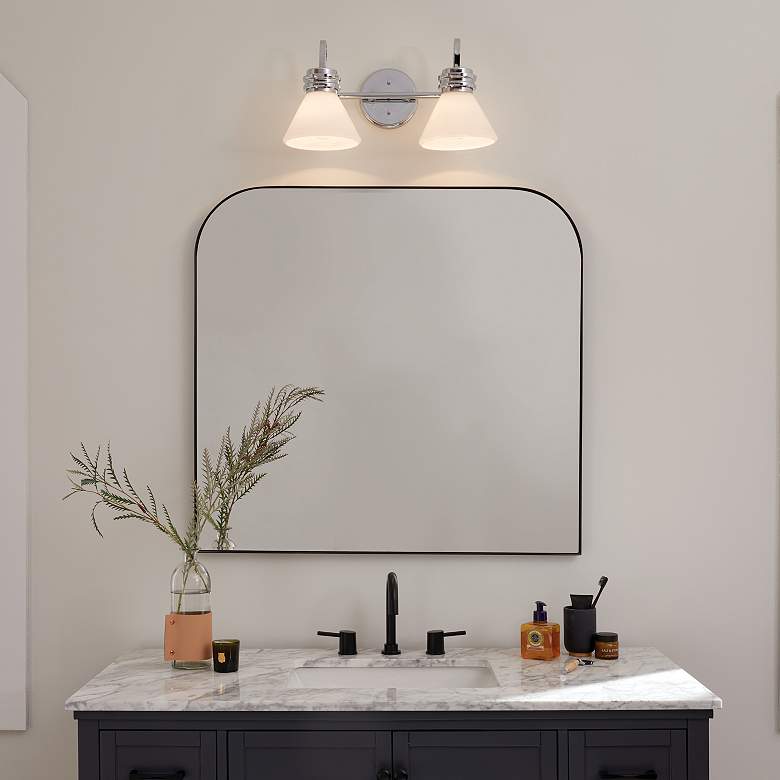 Image 7 Kichler Farum 19.25 Inch 2 Light Vanity with Opal Glass in Chrome more views