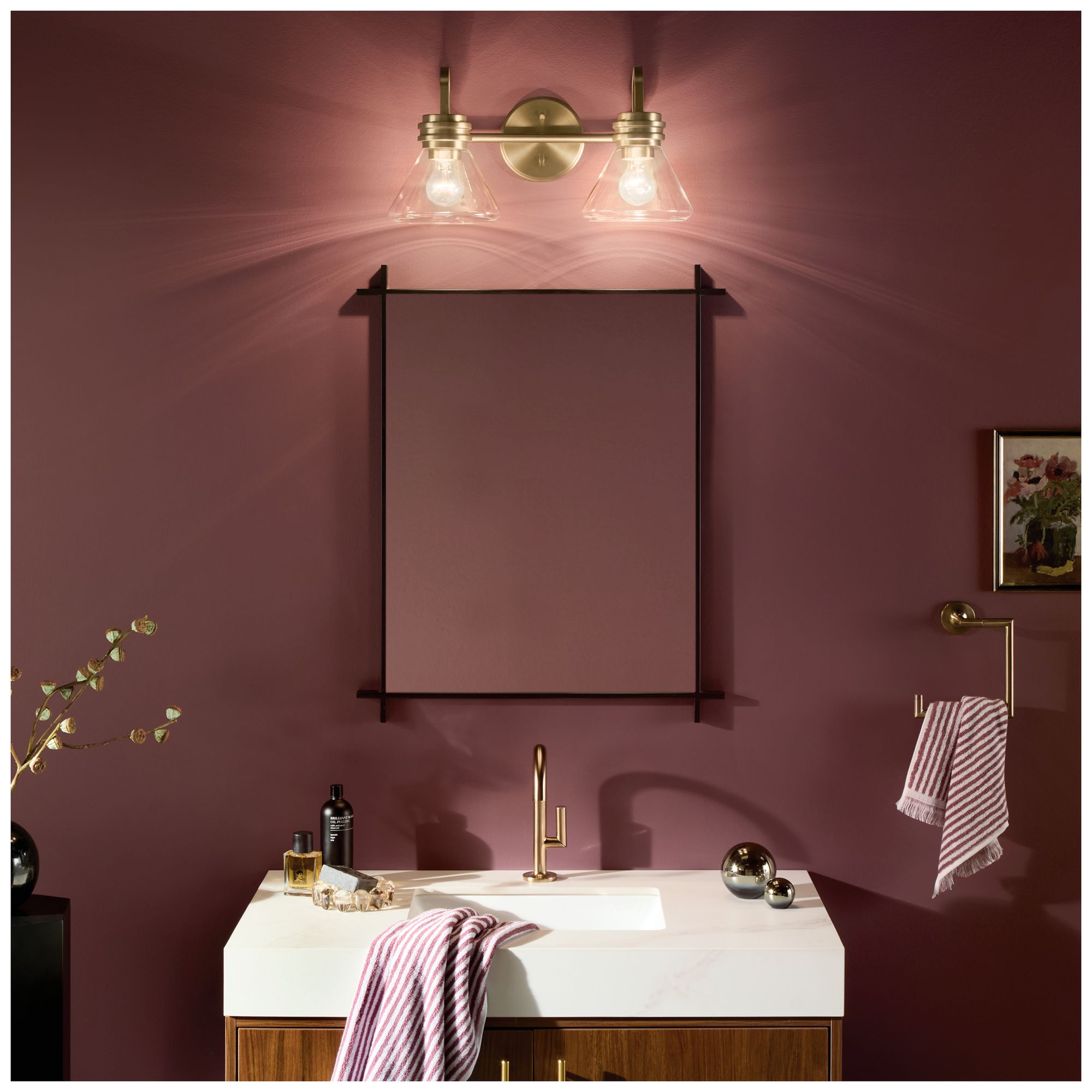 Image 2 Kichler Farum 19 1/4"W Champagne Bronze 2-Light Bath Light more views