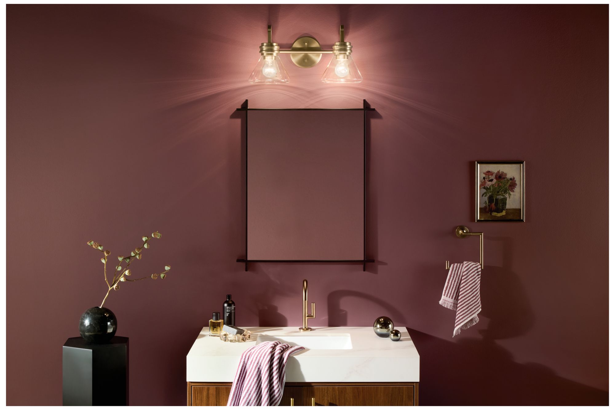 Image 3 Kichler Farum 19 1/4"W Champagne Bronze 2-Light Bath Light more views
