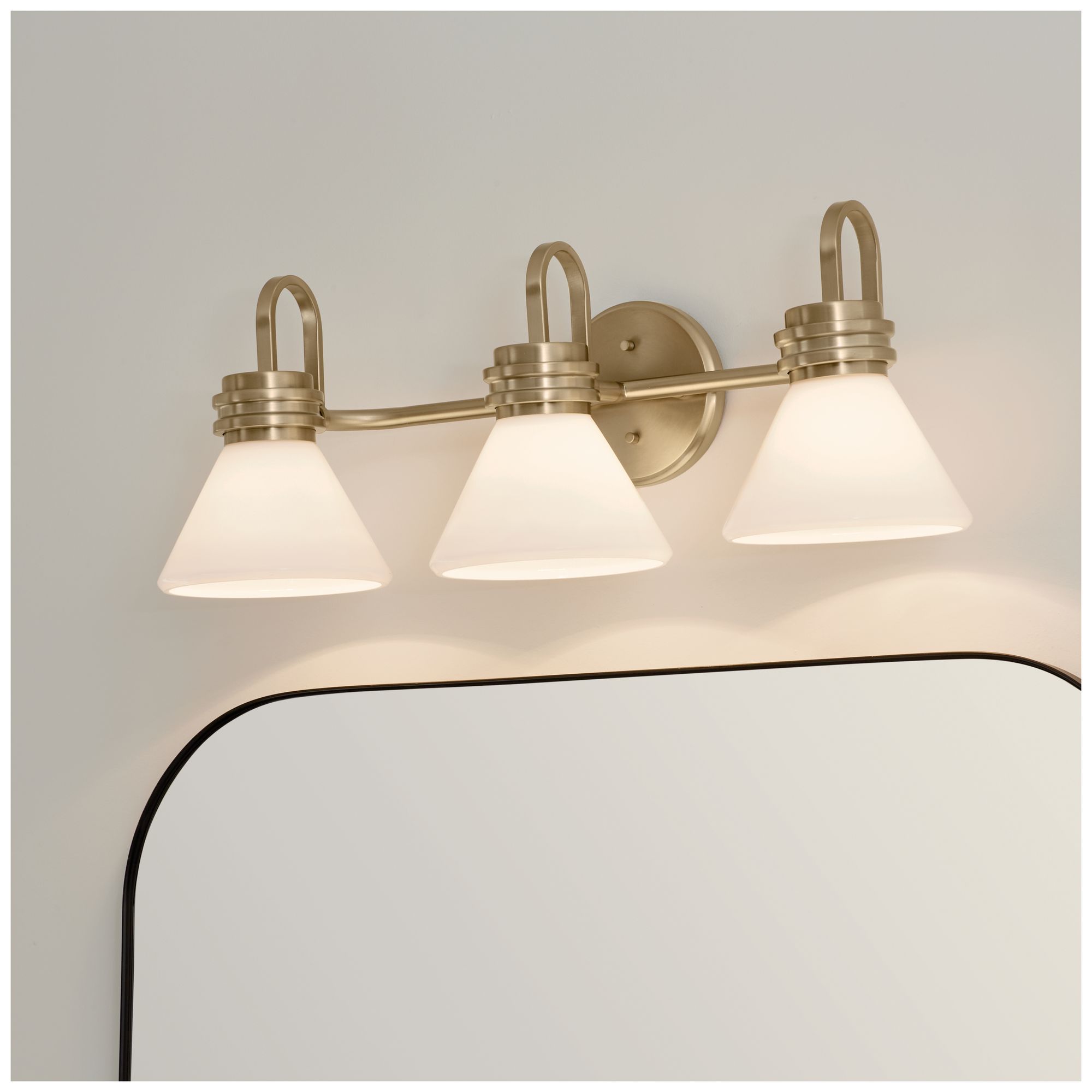 Kichler Farum 26" Wide Champagne Bronze 3-Light Bath Light in scene