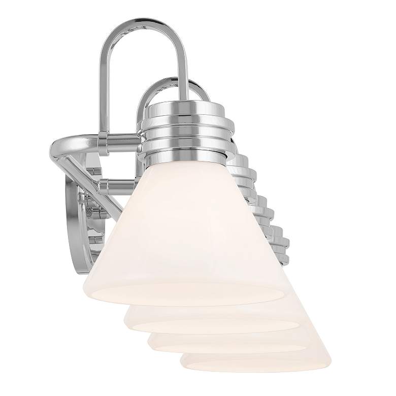 Image 4 Kichler Farum 34 Inch 4 Light Vanity with Opal Glass in Chrome more views