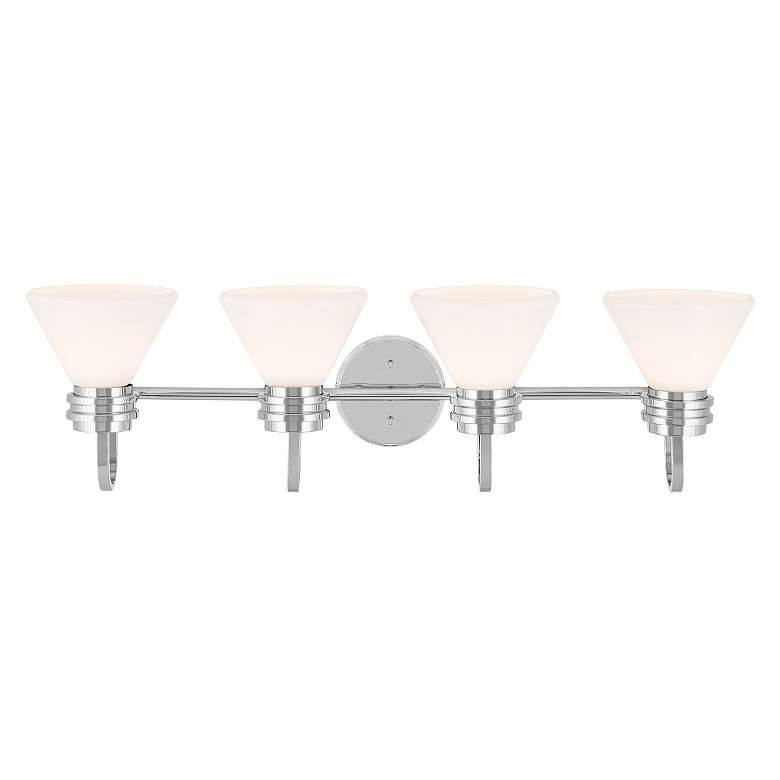Image 6 Kichler Farum 34 Inch 4 Light Vanity with Opal Glass in Chrome more views
