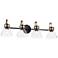 Kichler Farum 34" Wide Black Finish Clear Dome Glass Bath Light