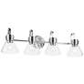 Kichler Farum 34" Wide Clear Glass and Chrome 4-Light Bath Light