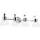 Kichler Farum 34" Wide Clear Glass and Chrome 4-Light Bath Light