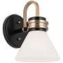 Kichler Farum 9.5 Inch 1 Light Wall Sconce in Black with Champagne Bronze