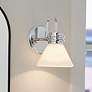 1_Kichler Farum 9.5 Inch 1 Light Wall Sconce with Opal Glass in Chrome