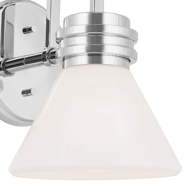 Image 3 Kichler Farum 9.5 Inch 1 Light Wall Sconce with Opal Glass in Chrome more views