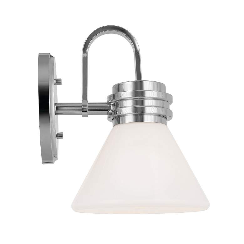 Image 4 Kichler Farum 9.5 Inch 1 Light Wall Sconce with Opal Glass in Chrome more views