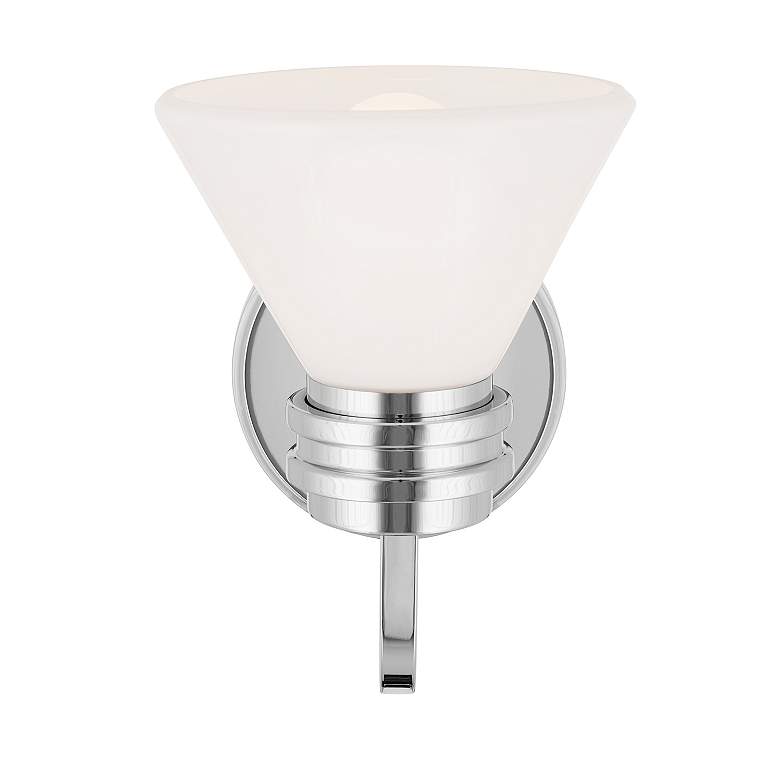 Image 6 Kichler Farum 9.5 Inch 1 Light Wall Sconce with Opal Glass in Chrome more views