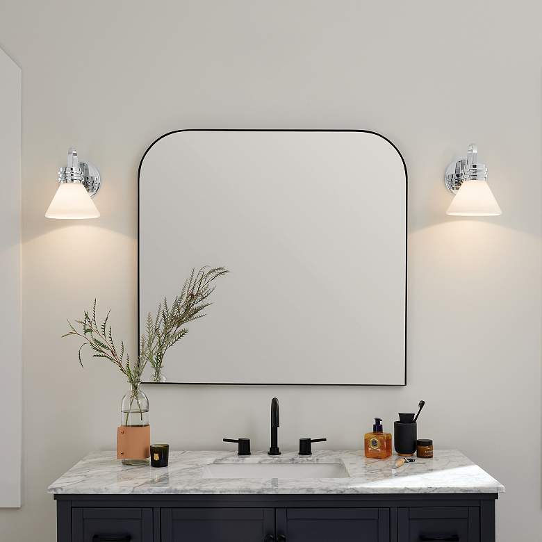 Image 7 Kichler Farum 9.5 Inch 1 Light Wall Sconce with Opal Glass in Chrome more views