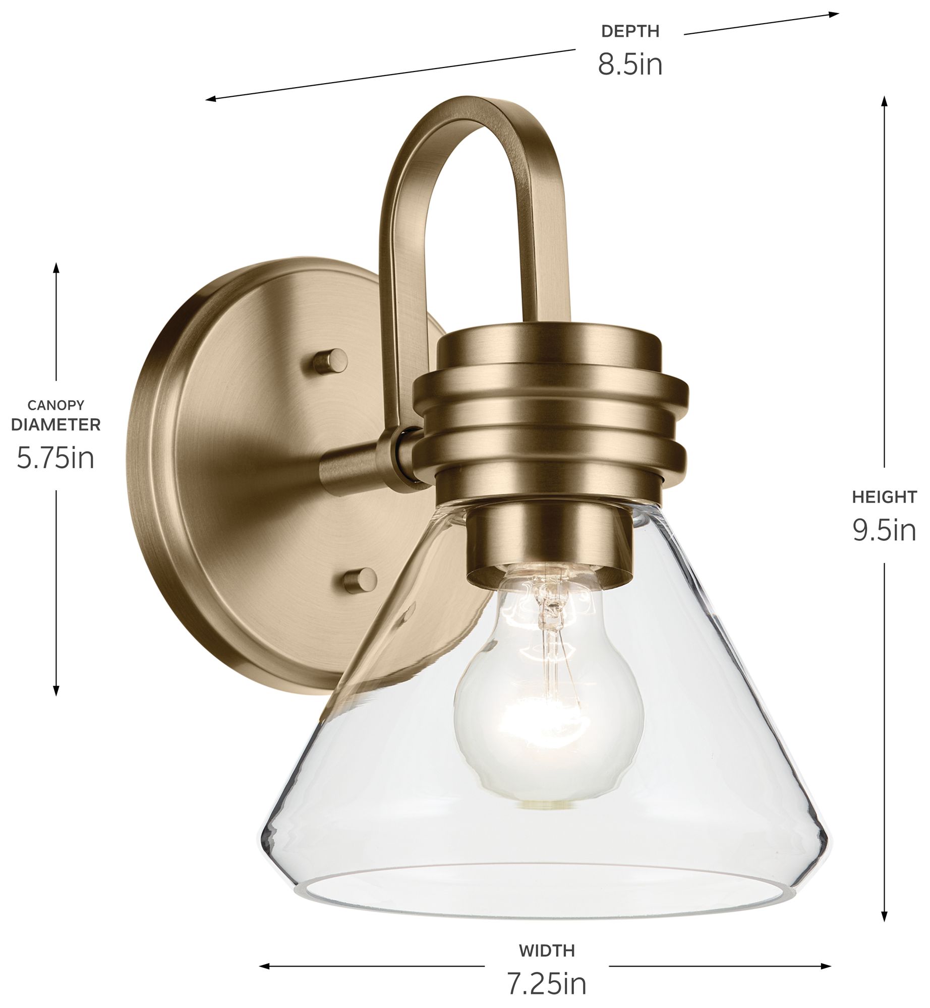 Kichler Farum 9 1/2" High Champagne Bronze Wall Sconce