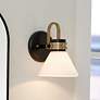 Thumbnail1 of Kichler Farum 9 1/2"H Black and Champagne Bronze Wall Sconce