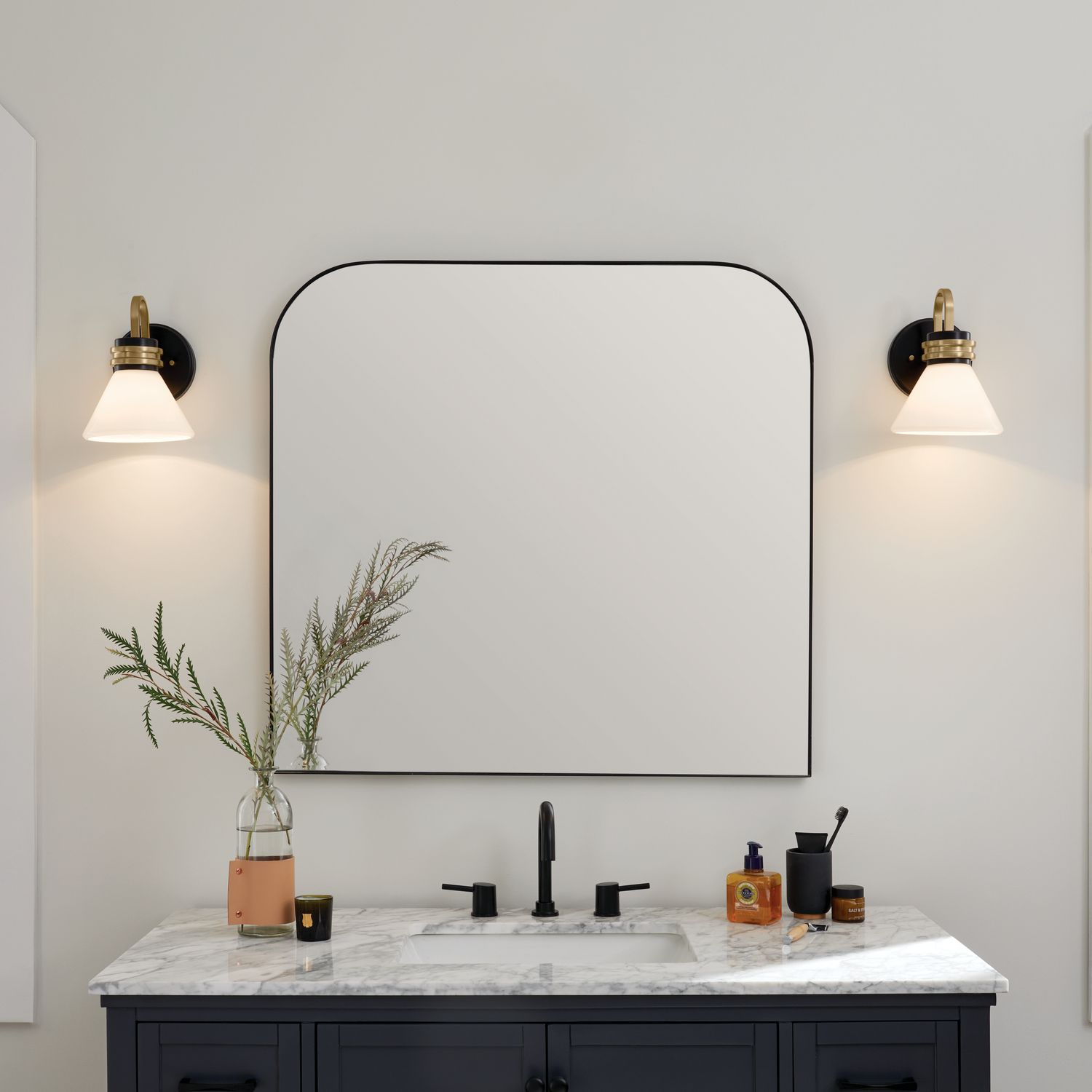 Image 7 Kichler Farum 9 1/2"H Black and Champagne Bronze Wall Sconce more views