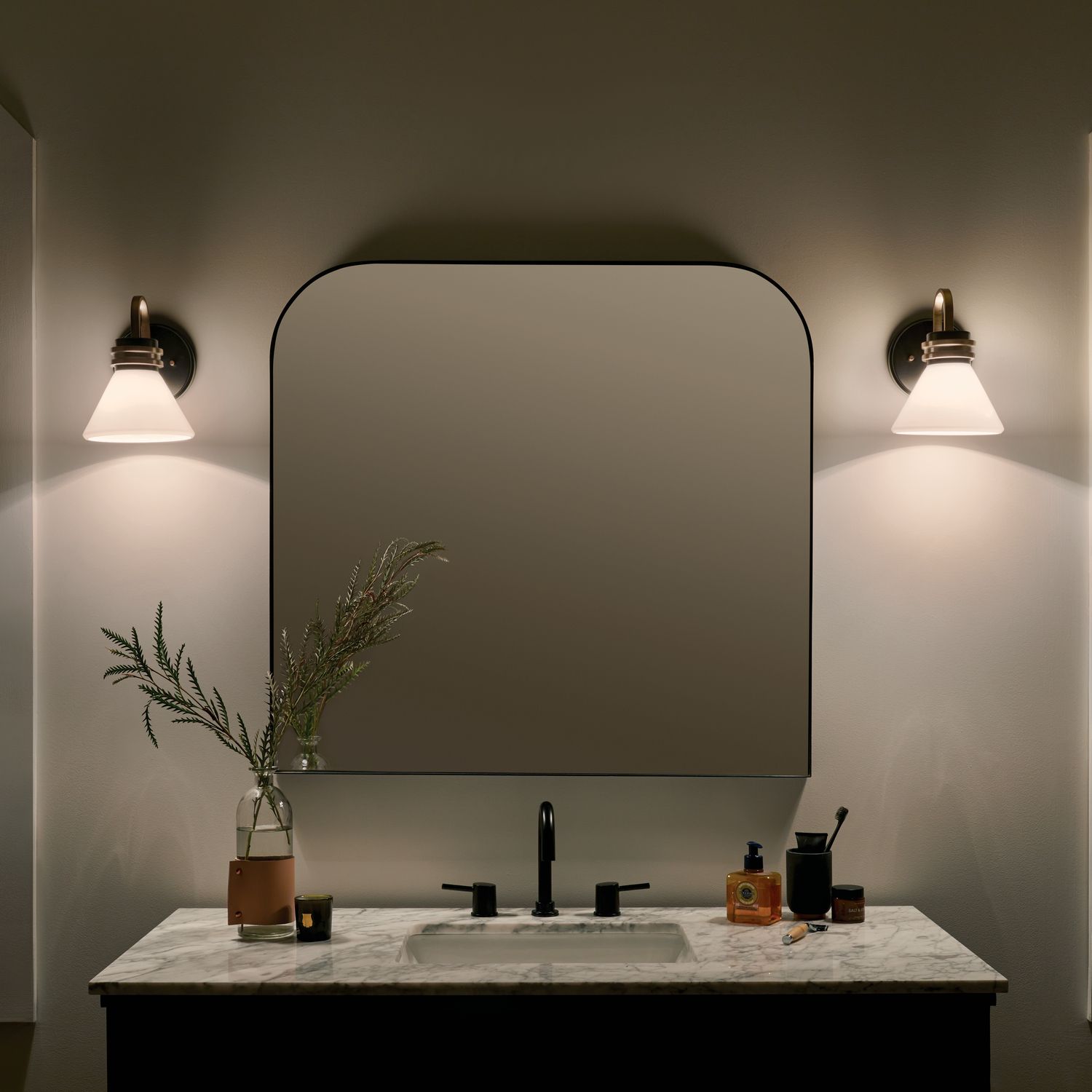 Kichler Farum 9 1/2"H Black and Champagne Bronze Wall Sconce