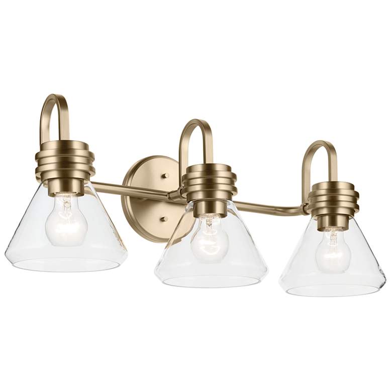 Image 1 Kichler Farum Champagne Bronze Bath 3Lt with Clear Glass