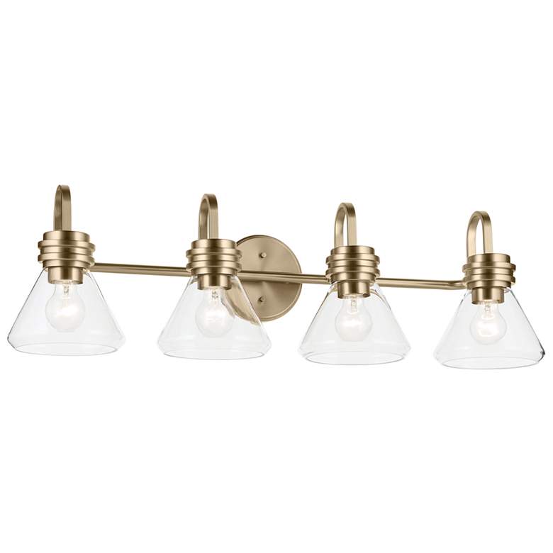Image 1 Kichler Farum Champagne Bronze Bath 4Lt with Clear Glass