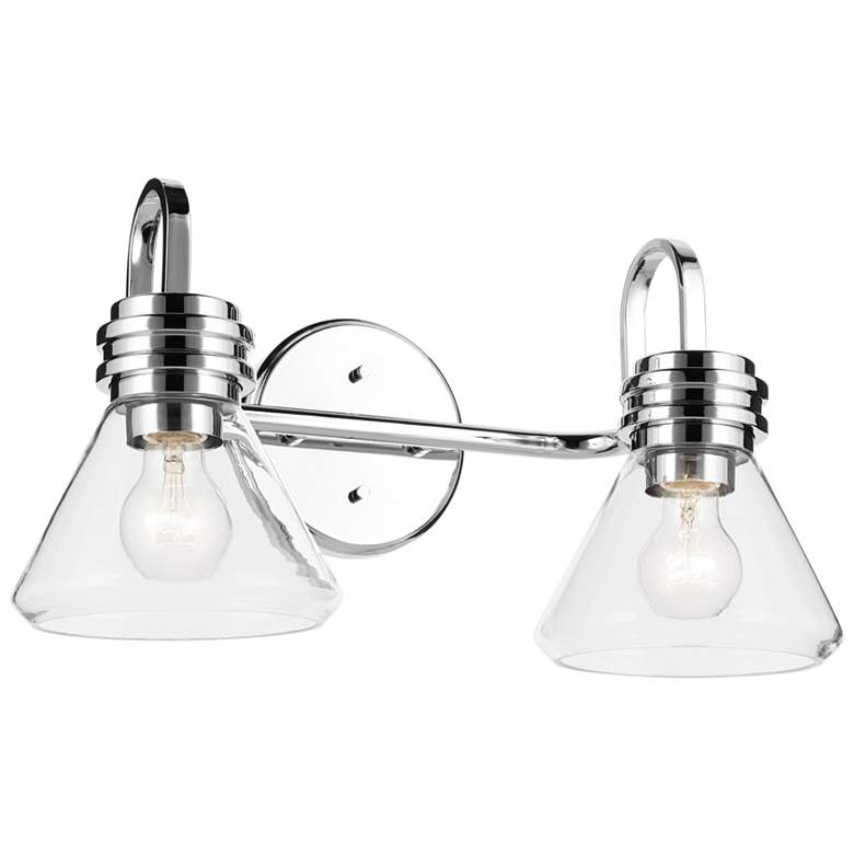 Image 1 Kichler Farum Chrome Bath 2Lt with Clear Glass