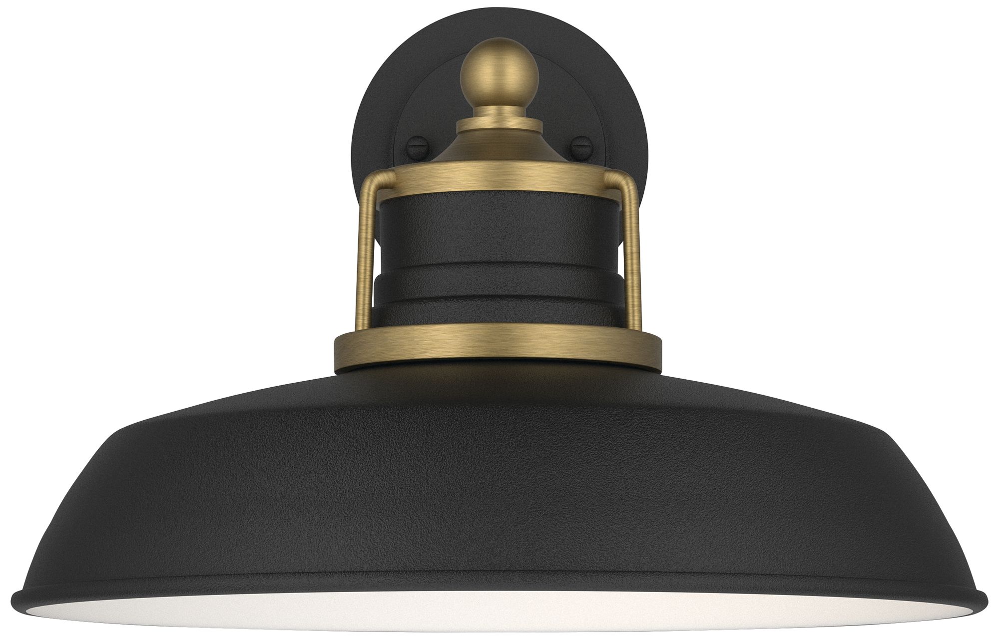 Image 5 Kichler Fielding 12" 1-Lt Outdoor Wall Light Textured Black w/Natural Brass more views