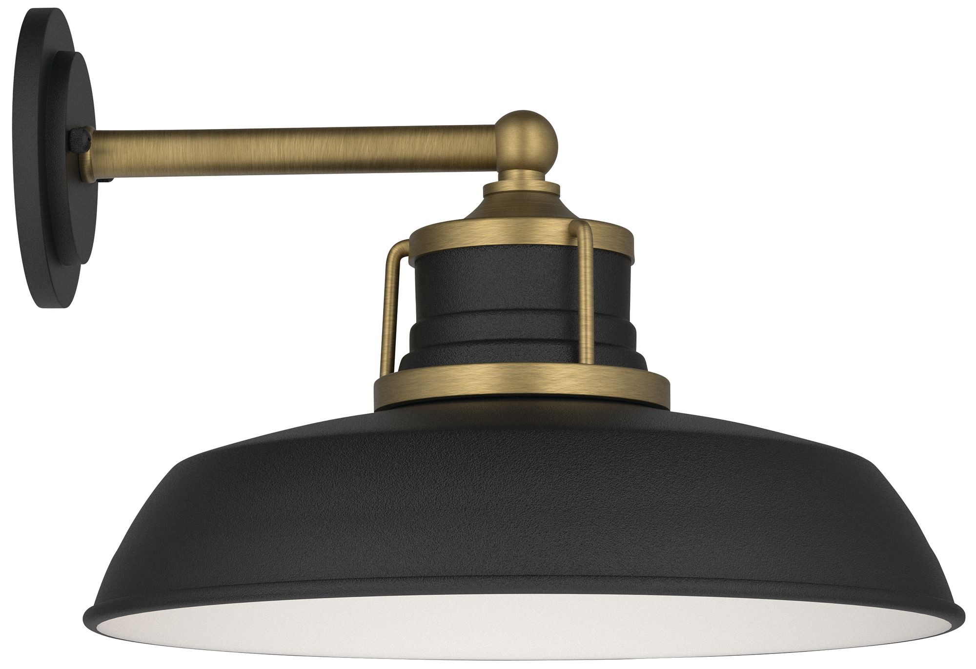 Image 6 Kichler Fielding 12" 1-Lt Outdoor Wall Light Textured Black w/Natural Brass more views