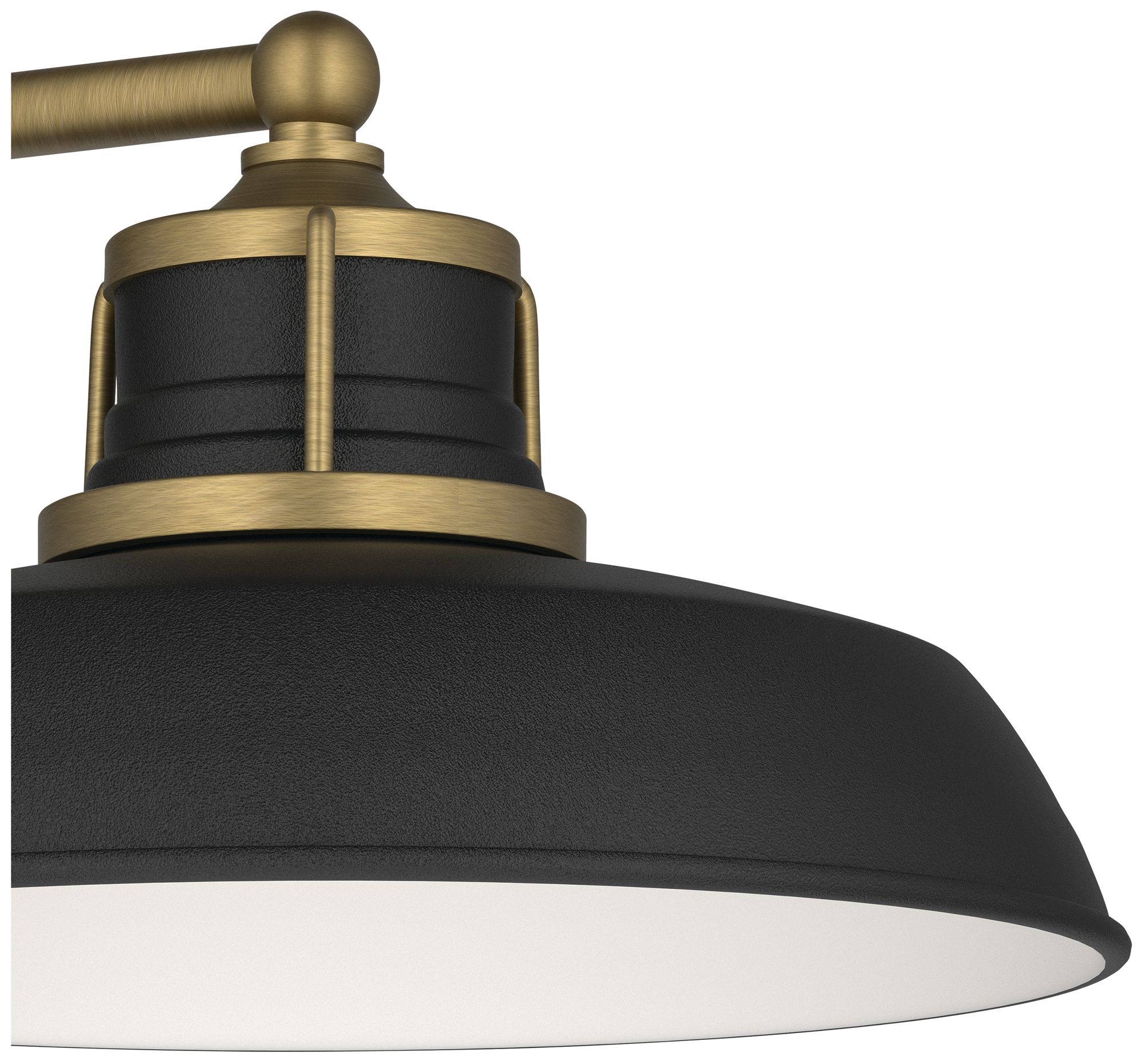 Image 4 Kichler Fielding 15" 1Lt Outdoor Wall Light Textured Black w/Natural Brass more views