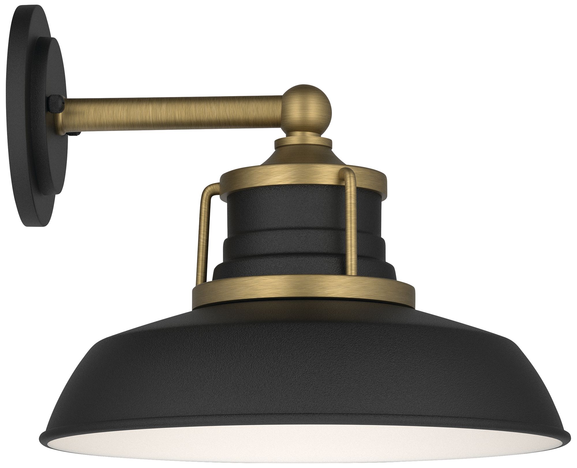 Image 6 Kichler Fielding 15" 1Lt Outdoor Wall Light Textured Black w/Natural Brass more views