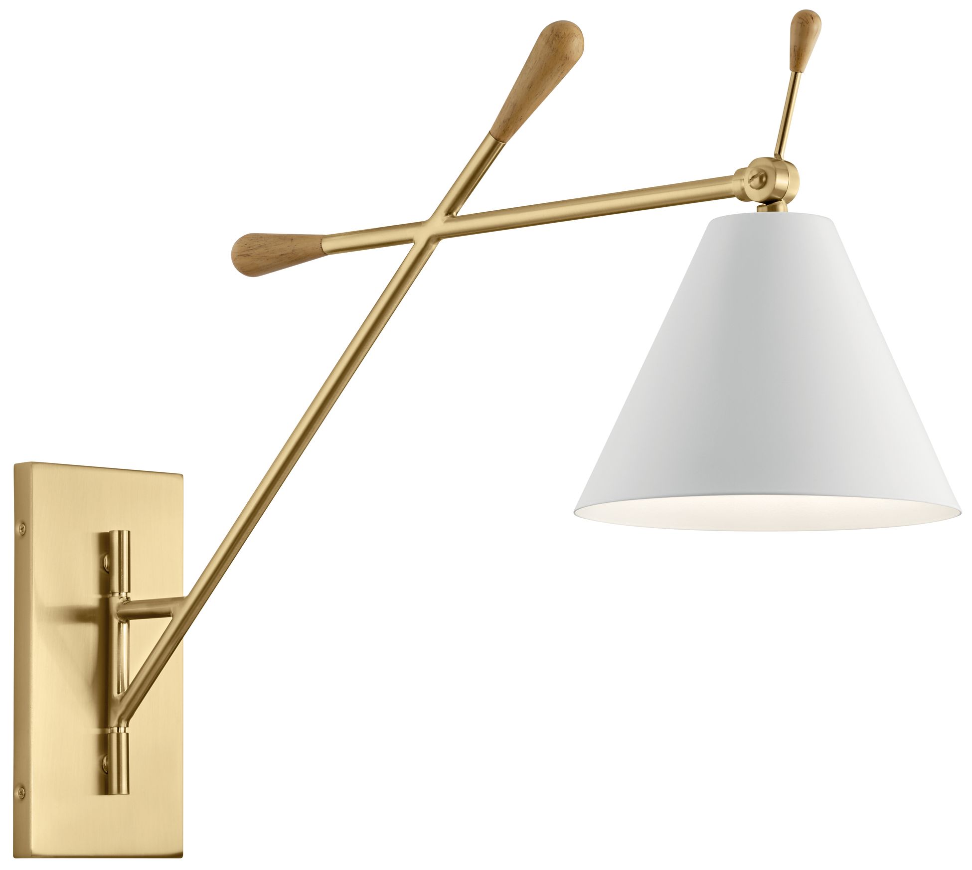 Kichler Finnick 20 H Champagne Gold Swing Arm Wall Sconce