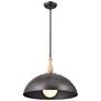 Kichler Fira  18" Wide Anvil Iron Finish Modern Dome Pendant