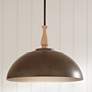 Thumbnail1 of Kichler Fira 18" Wide Anvil Iron Finish Modern Dome Pendant