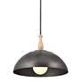 Thumbnail3 of Kichler Fira 18" Wide Anvil Iron Finish Modern Dome Pendant more views