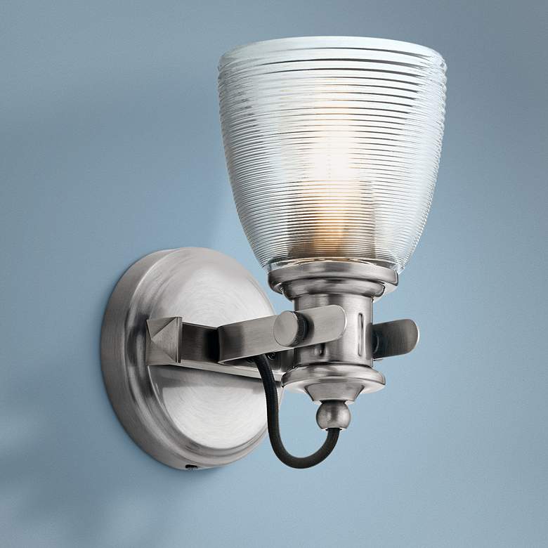 Image 1 Kichler Flagship 9 1/2" High Classic Pewter Wall Sconce
