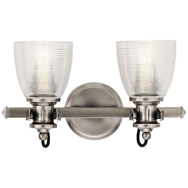 Image 1 Kichler Flagship 9 1/2"H Classic Pewter 2-Light Wall Sconce