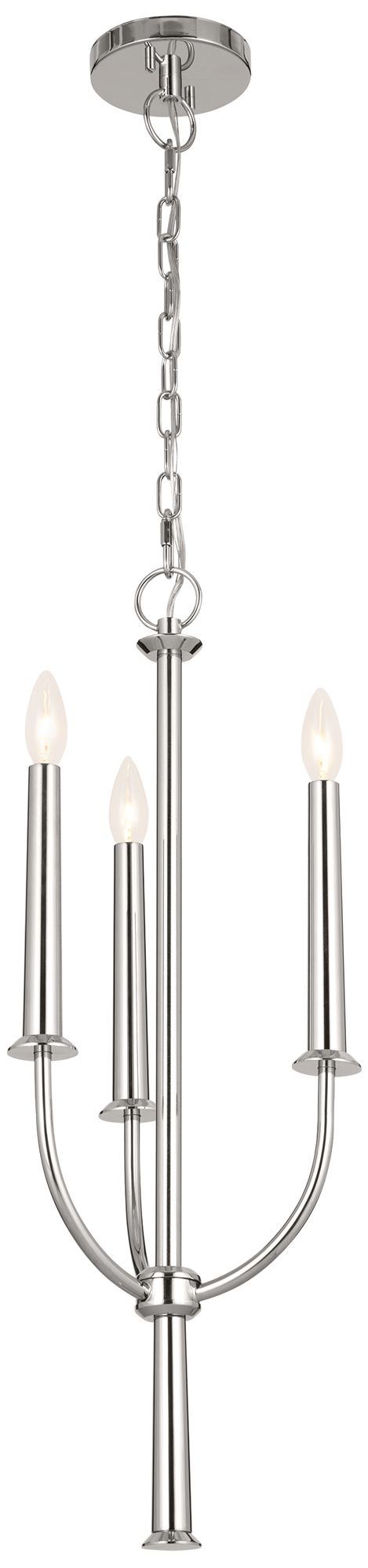 Kichler Florence 5" Wide 3-Light Nickel Modern Mini Chandelier