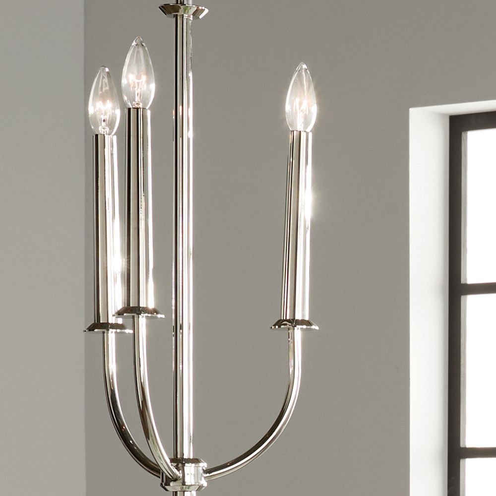 Image 7 Kichler Florence 5" Wide 3-Light Nickel Modern Mini Chandelier more views
