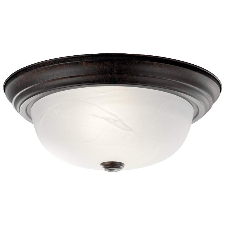 Image 1 Kichler Flush Mount 2 Light Incandescent