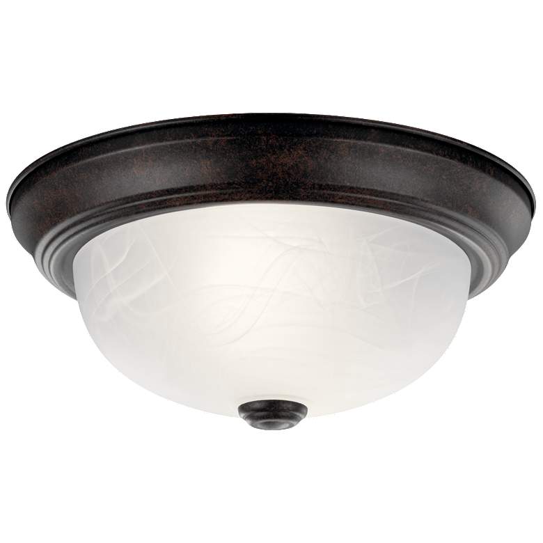 Image 1 Kichler Flush Mount 2 Light Tannery Bronze