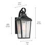 5_Kichler Forestdale 14 3/4"H Texture Black Outdoor Wall Light more views
