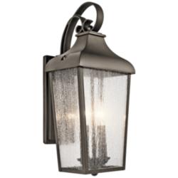 Kichler Forestdale 18 1/2&quot; High Old Bronze Outdoor Lantern Wall Light