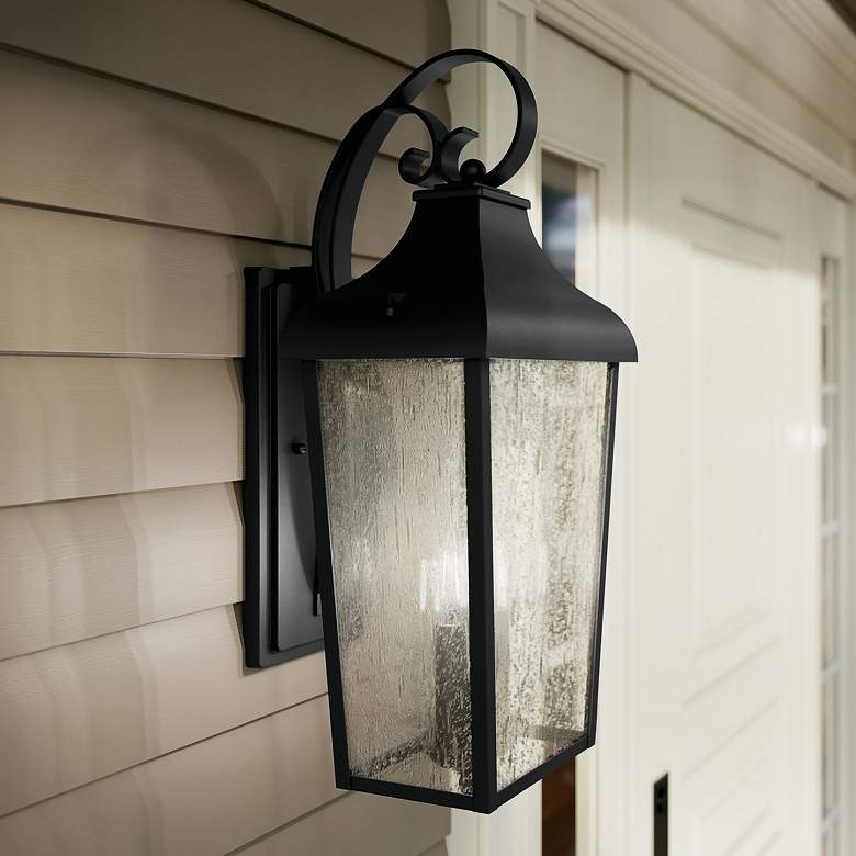 Image 1 Kichler Forestdale 21 1/2"H Texture Black Outdoor Wall Light