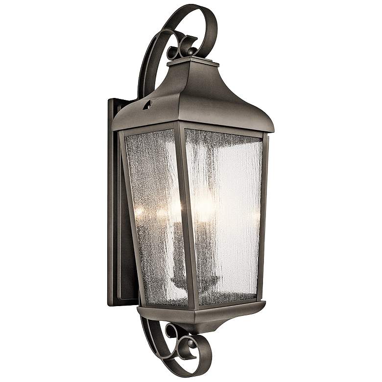 Image 2 Kichler Forestdale 30 3/4 inchH Old Bronze Outdoor Wall Light