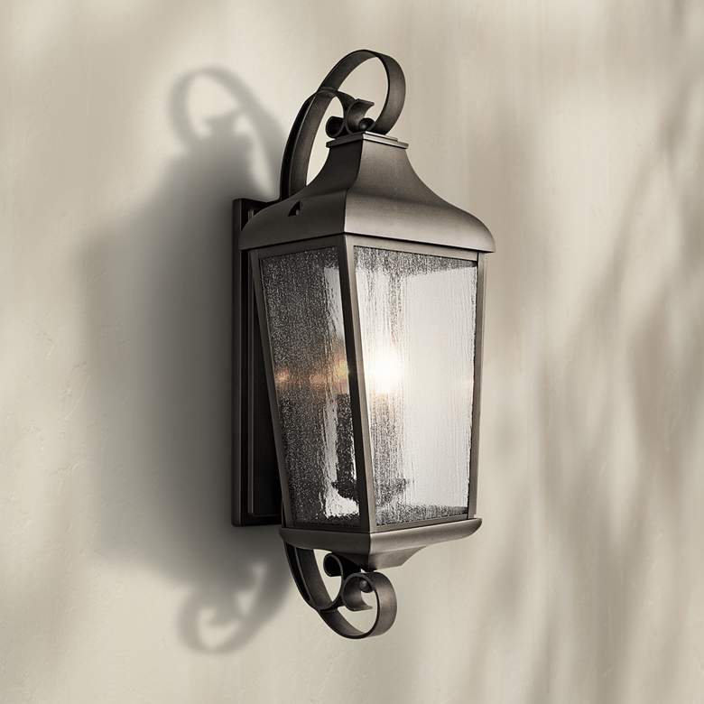 Image 1 Kichler Forestdale 30 3/4 inchH Old Bronze Outdoor Wall Light