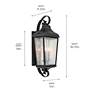 4_Kichler Forestdale 30 3/4"H Texture Black Outdoor Wall Light more views