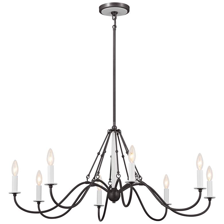 Image 1 Kichler Freesia 38" Wide Anvil Iron 8-Light Chandelier